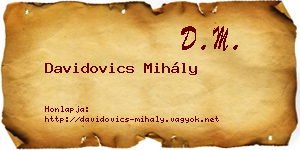 Davidovics Mihály névjegykártya