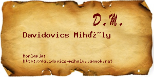 Davidovics Mihály névjegykártya
